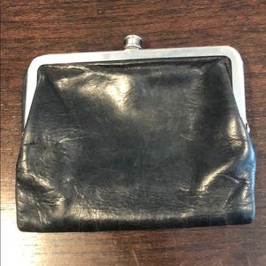 HOBO black leather wallet - compact size!